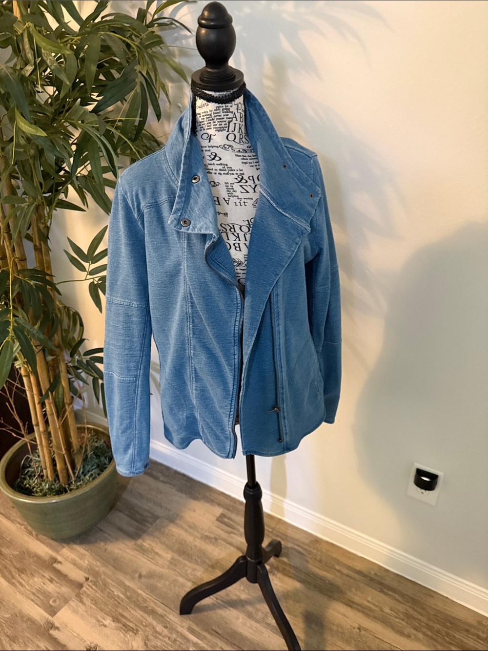Blue Women's Zip-Front Jacket